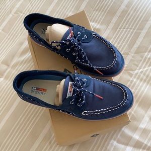 Sperry Nautical Navy Boat Shoes
